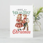 Invitation Cadeaux de Noël Ont Un Noël Holly Jolly (Debout devant)