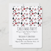 Invitation Cadeaux de Noël Panda Arbres de fêtes (Devant)