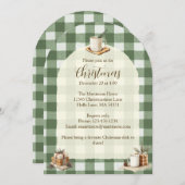 Invitation Cadeaux de Noël rustiques Mugs Vert En vichy Arche (Devant / Derrière)