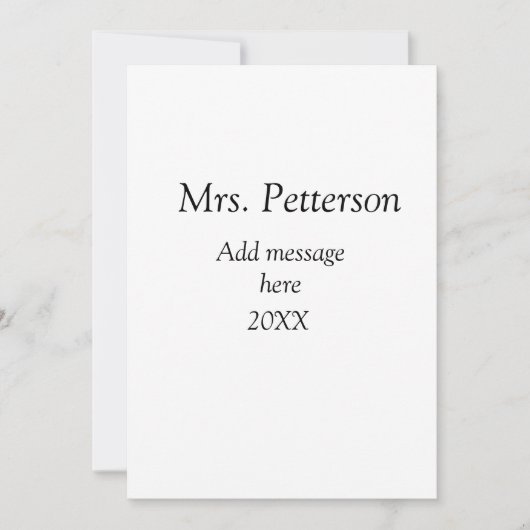 Invitation cadeaux de rentrée scolaire pour professeur avec a (Devant)