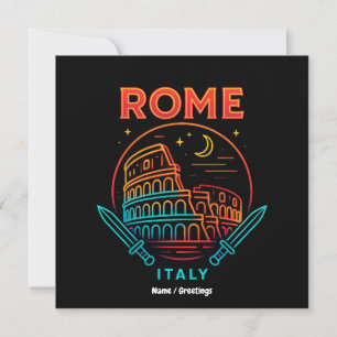 Invitation Cadeaux de Souvenirs Vintage Roma Italia Colosseum