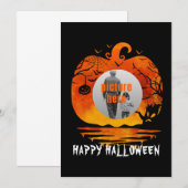 INVITATION CADEAUX DU CITROUILLE PHOTO PERSONNALISÉ HALLOWEEN (Devant / Derrière)
