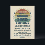 Invitation Cadeaux personnalisés vintages 65e anniversaire<br><div class="desc">Vous pouvez ajouter un peu d'originalité avec cette édition limitée, qualité premium, et original, classe, rétro et d'apparence vintage conception graphique d'anniversaire avec une police de typographie cool. C'est une excellente idée cadeau pour les hommes, les femmes, les maris, les épouses, les petites amies et les petits amis qui vont...</div>