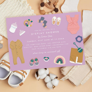 Invitation Cadeaux pour bébés neutres selon le sexe Affichage