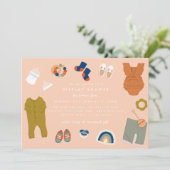 Invitation Cadeaux pour bébés neutres selon le sexe Affichage (Debout devant)