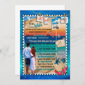 Invitation Cadeaux pour femme | Lettre à ma femme Amour de ma (Devant / Derrière)