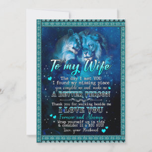 Invitation Cadeaux pour femme Lettre à ma femme amour de mo