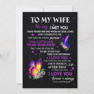 Invitation Cadeaux pour femme Lettre à ma femme de la part