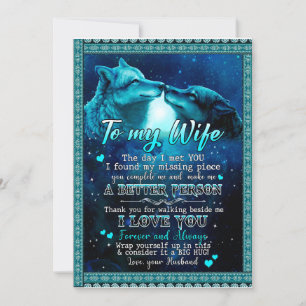 Invitation Cadeaux pour femme Lettre à ma femme Je t'aime p