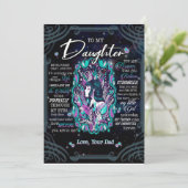 Invitation Cadeaux pour fille | Lettre à ma fille de la part (Debout devant)