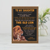 Invitation Cadeaux pour fille | Lettre à ma fille de la part (Debout devant)