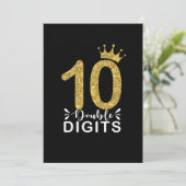 Invitation Cadeaux pour filles de 10 ans Double chiffre couro (Debout devant)