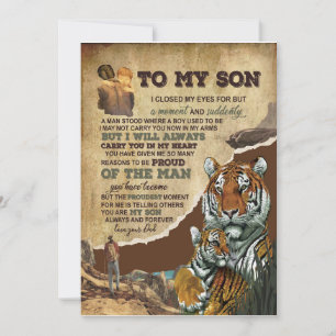 Invitation Cadeaux pour Fils Lettre à Mon Fils Amour De Pap