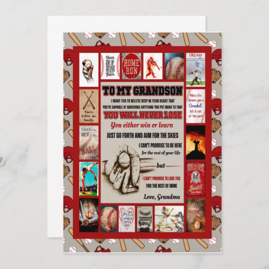 Invitation Cadeaux pour petit-fils | À mon petit-fils Amour d (Devant / Derrière)