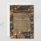 Invitation Cadeaux Présente,Flocons Société Vintage (Devant)