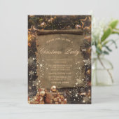 Invitation Cadeaux Présente,Flocons Société Vintage (Debout devant)