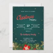 Invitation Cadeaux rustiques Étoiles Noël fête (Devant)