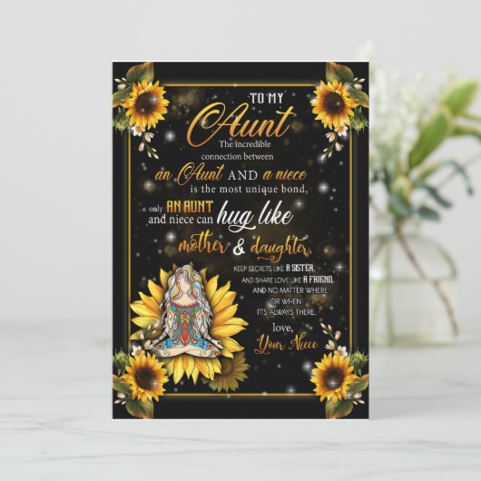 Invitation Cadeaux Tantes | Lettre À Ma Tante Amour De La Niè (Debout devant)