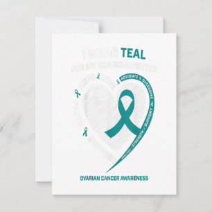 Invitation Cadeaux turquoises de sensibilisation au cancer de