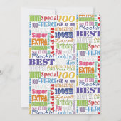 Invitation Cadeaux Uniques Et Spéciaux 100e Fête Anniversaire (Dos)