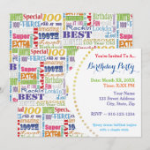 Invitation Cadeaux Uniques Et Spéciaux 100e Fête Anniversaire (Devant / Derrière)