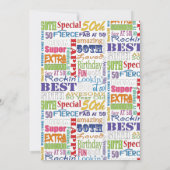 Invitation Cadeaux Uniques Et Spéciaux 50e Anniversaire (Dos)