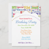 Invitation Cadeaux Uniques Et Spéciaux 90e Anniversaire (Devant)