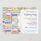 Invitation Cadeaux Uniques Et Spéciaux 95e Anniversaire (Devant / Derrière)