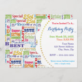 Invitation Cadeaux Uniques Et Spéciaux De Fête Du 25E Anniver (Devant / Derrière)