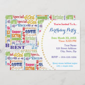 Invitation Cadeaux Uniques Et Spéciaux De Fête Du 40E Anniver (Devant / Derrière)