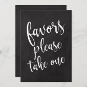 Invitation Cadeaux Veuillez En Prendre Un Panneau À Craie Abo (Devant / Derrière)