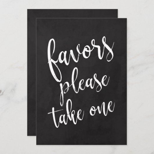 Invitation Cadeaux Veuillez En Prendre Un Panneau À Craie Abo (Devant / Derrière)