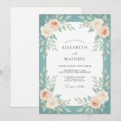 Invitation Cadet Blush Peinture de Mariage (Devant / Derrière)