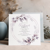 Invitation Cadre à l'aquarelle élégant | Fête de Noël des Fêt