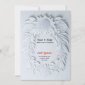 Invitation Cadre à thème 3d blanc mariage (Devant)