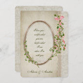 Invitation Cadre antique pour Mariage Verse (Devant / Derrière)