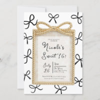 Cadre arc-en-or et petits noeuds noirs Photo sweet