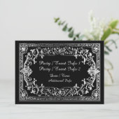 Invitation Cadre Argent pour Toute Occasion (Debout devant)