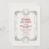 Invitation Cadre Art Déco (Devant / Derrière)