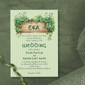 Invitation Cadre avec initiales St Patrick's Day mariage