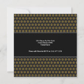 Invitation Cadre baroque Royal Black and Gold Ornamental (Dos)