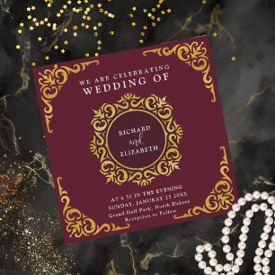 Invitation Cadre baroque Royal Bourgogne