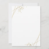 Invitation Cadre Blanc Géométrique Effet Vélin Photo Mariage (Dos)