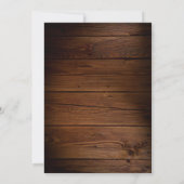 Invitation Cadre botanique d'hiver rustique Mariage rouge ver (Dos)