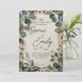 Invitation Cadre Botanique Eucalyptus (Debout devant)