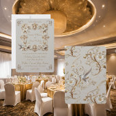 Invitation Cadre Carré de la collection de colibris blancs