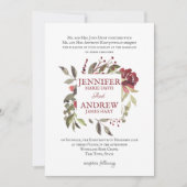 Invitation Cadre Carré Rose Woodland (Devant)