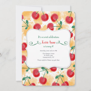 Invitation Cadre Cerises