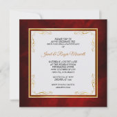 Invitation Cadre d'angle doré pour les 50 ans de mariage (Devant)