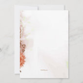 Invitation Cadre d'automne à l'aquarelle (Dos)